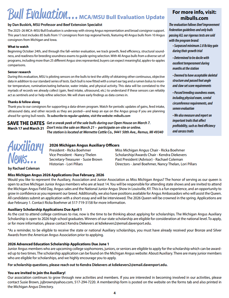 February 2026 Michigan Angus News