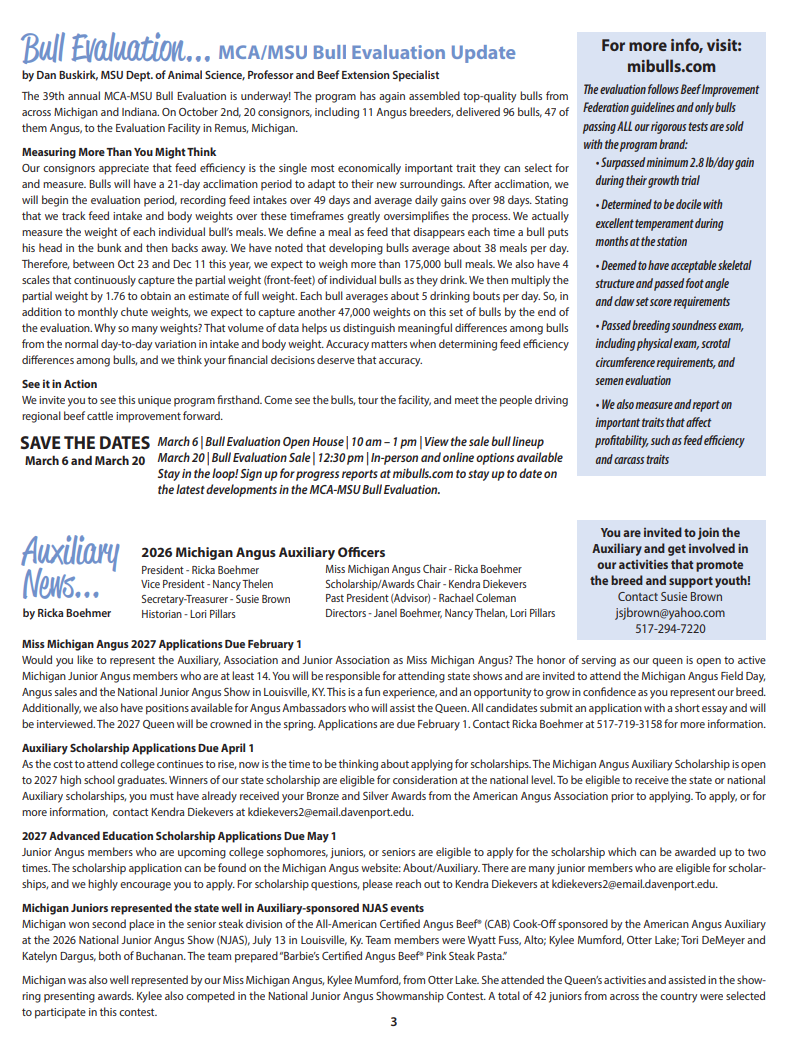 October 2026 Michigan Angus News